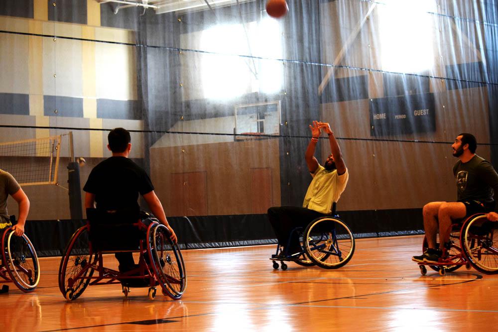 Photo by Isis Wadleigh Adaptive Sports students offered opportunities to learn sports like wheelchair basketball.