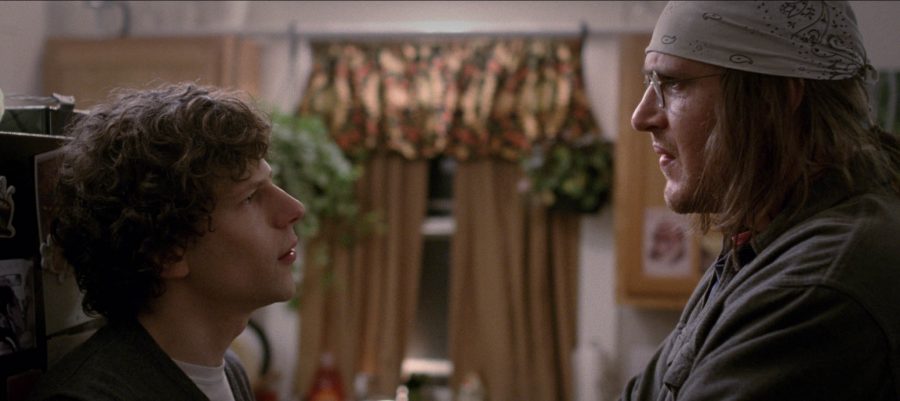 Photo from epk.tv
David Lipsky (Jesse Eisenberg) and David Foster Wallace (Jason Segel) in the most epic staring contest in cinematic history in The End of the Tour