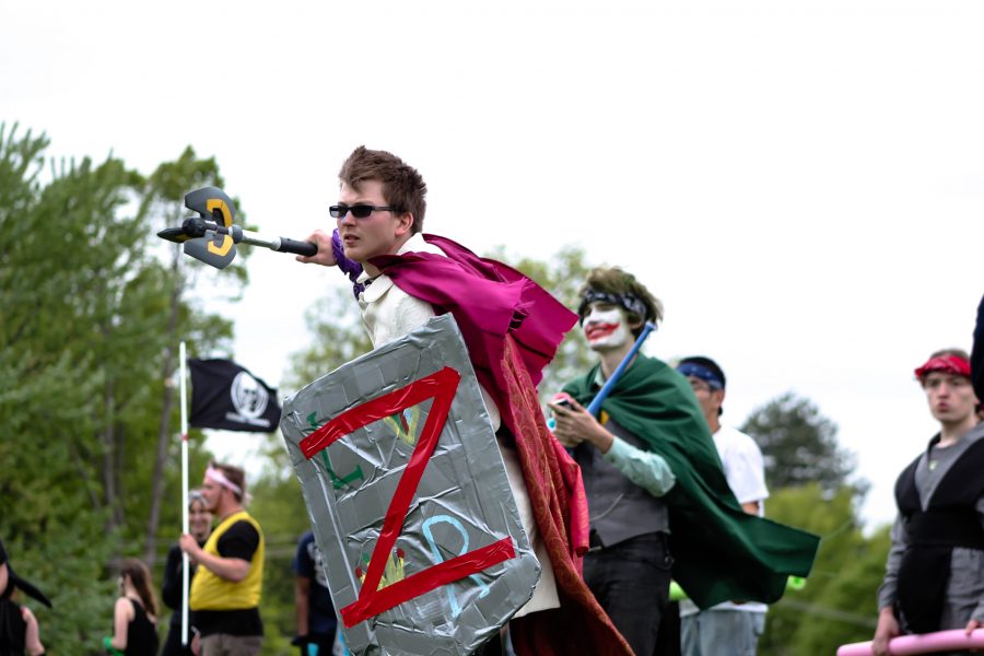 Photo by Kelby Lorenz
Moderator of last semesters HVZ,  Morgan Albertson, leads the humans in battle against the undead