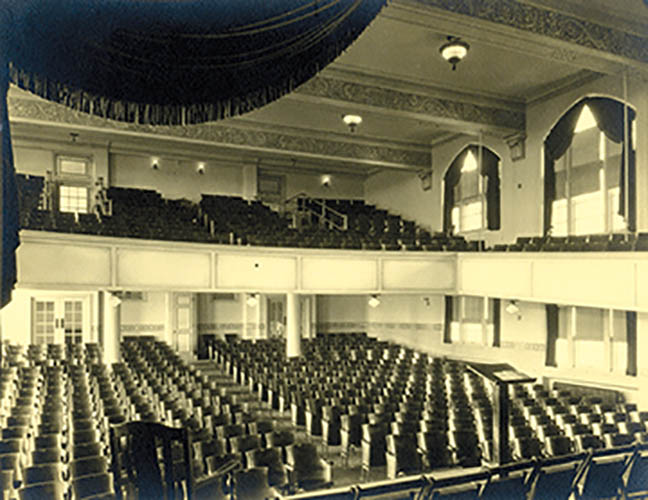 Photo from the Lindenwood University archives Jelkyl Theater in the 1920s, when it was known as Roemer Auditorium
