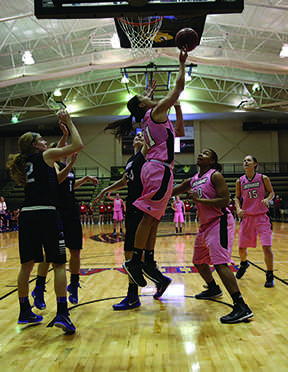 Photo by Carly Fristoe
Vanessa Zailo goes up for a layup in a game last season.
