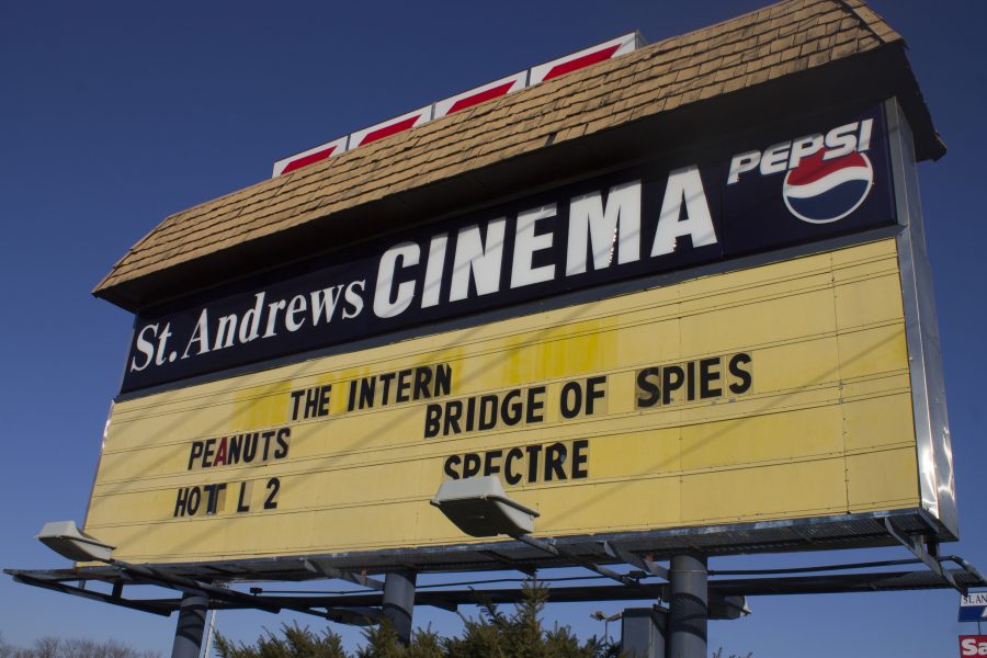 Photo by Sandro Perrino
St. Andrews Cinema’s iconic billboard has advertised its weekly film selection for years.