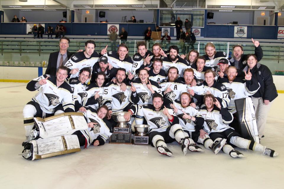 Photo taken from Doug Wynd's Facebook Men's Ice Hockey team after their victory last night