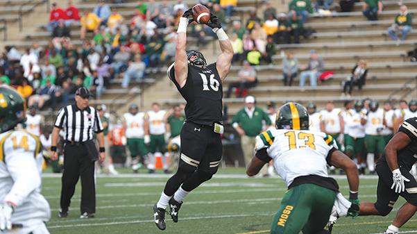 In a November 2016 file photo, Connor Harris contributes to a 42-28 win over Missouri Southern State University. <br> Photo by Carly Fristoe