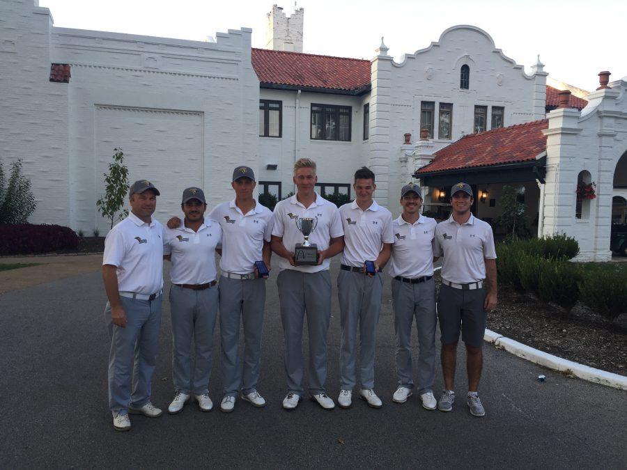Lindenwood+Mens+Golf+Team+after+winning+The+Arch+Cup+on+Sept.+5.%0A%0APhoto+by+Don+Adams+Jr.