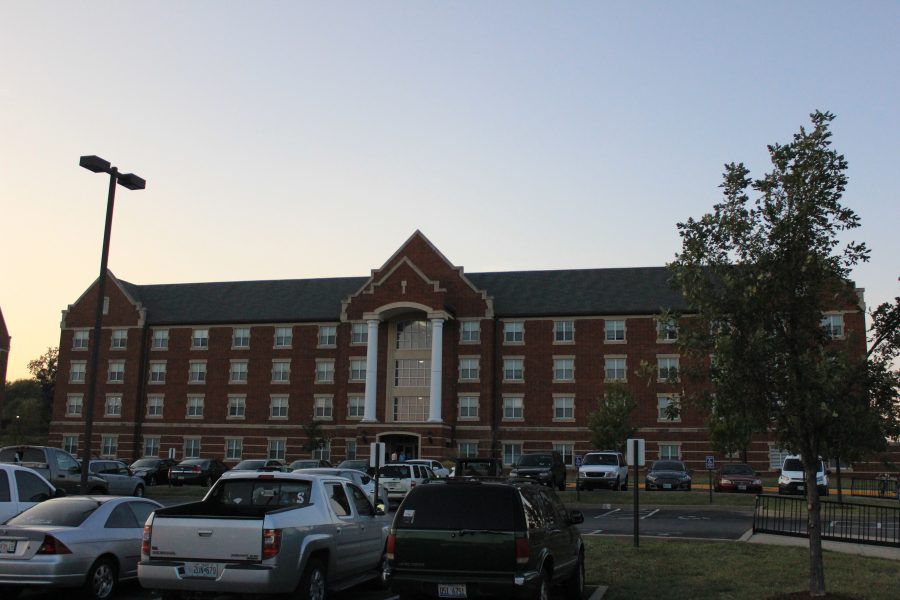 Knives and ammunition were found in a room in mens dorm Pfremmer Hall.  Photo by Matt Hampton