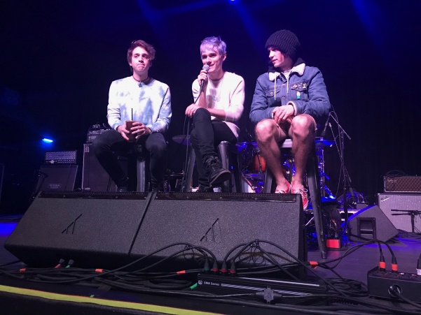 Waterparks is one of the bands that is playing on the final run of the Vans Warped Tour. Photo taken on Nov. 21, 2017, on the Made in America tour at Delmar Hall.  Photo by Megan Courtney 