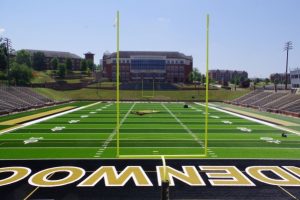 The new turf at Hunter Stadium on July 13, 2018.
 Photo by Kat Owens.