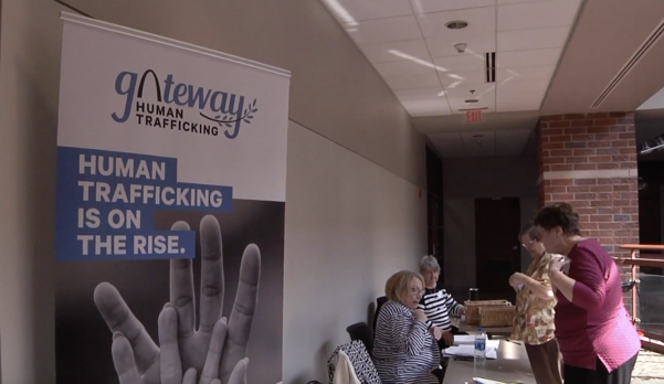 The Yellow Butterfly Project hosted a human trafficking conference on Sept. 28 in the Anheuser Busch Leadership room. Gateway Human Trafficking was one of the nonprofits that supported the event.
 Photo by Madeline Raineri.