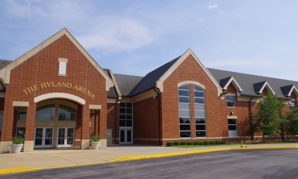 Lindenwood's Hyland Arena on a sunny day in St. Charles, Missouri. Hyland will host the first annual Make-A-Wish Foundation Dodgeball Tournament on March 2. 