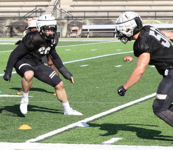 Zach Turnure, a former Ohio State football player, joined the Lindenwood Lions football team in an unusual way.  <br> Photo by Caleb Riordan