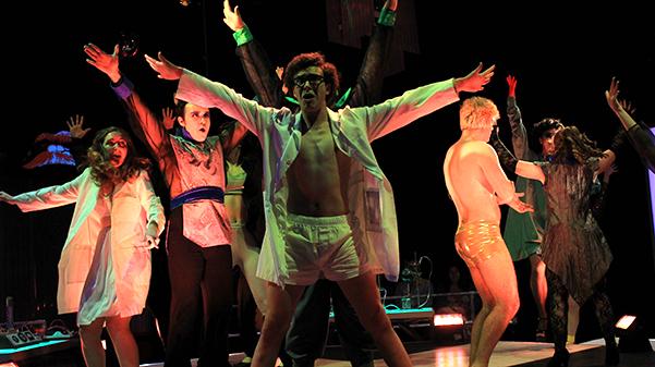 The Rocky Horror Show sold out five shows in the Emerson Black Box Theater this week.  Photo by Lindsey Fiala