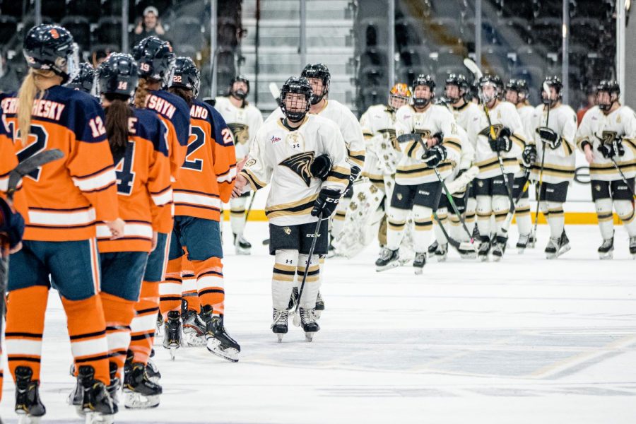 The Lions played Syracuse on Dec. 9 at Centene Community Ice Center. The Lions lost 1-13.