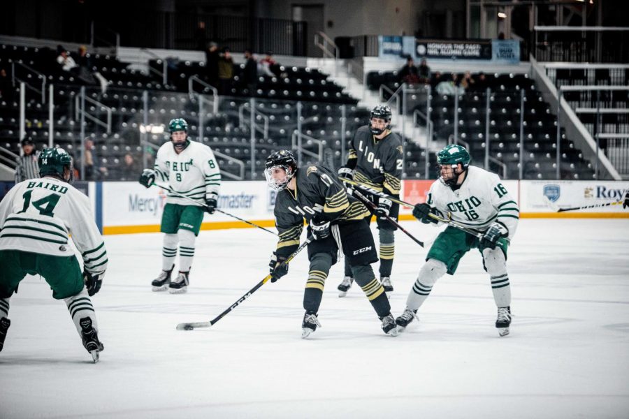 The Lions out-shot Ohio 49-33 on Jan. 25, 2020. Despite this, the Lions lost 3-2 in the finale of a Central States Collegiate Hockey League.