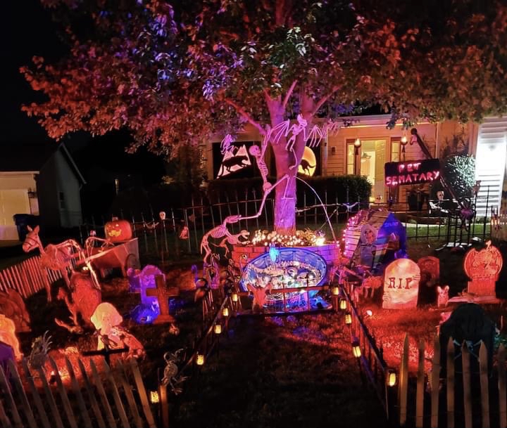 A section of Halloween Town in the Cambridge Crossing neighborhood in Saint Charles. Photo via Halloween Town St. Charles Facebook page.