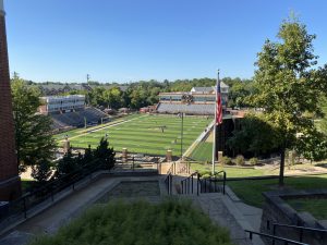 The Hunter Stadium before the start of Lindenwood football's first home game of the season.