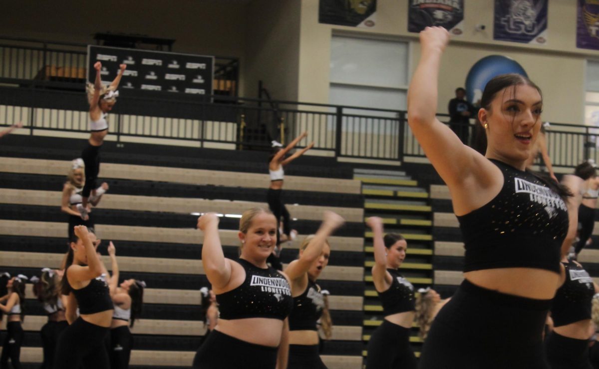 Lionettes pose during performance at the end of Lip Sync. 