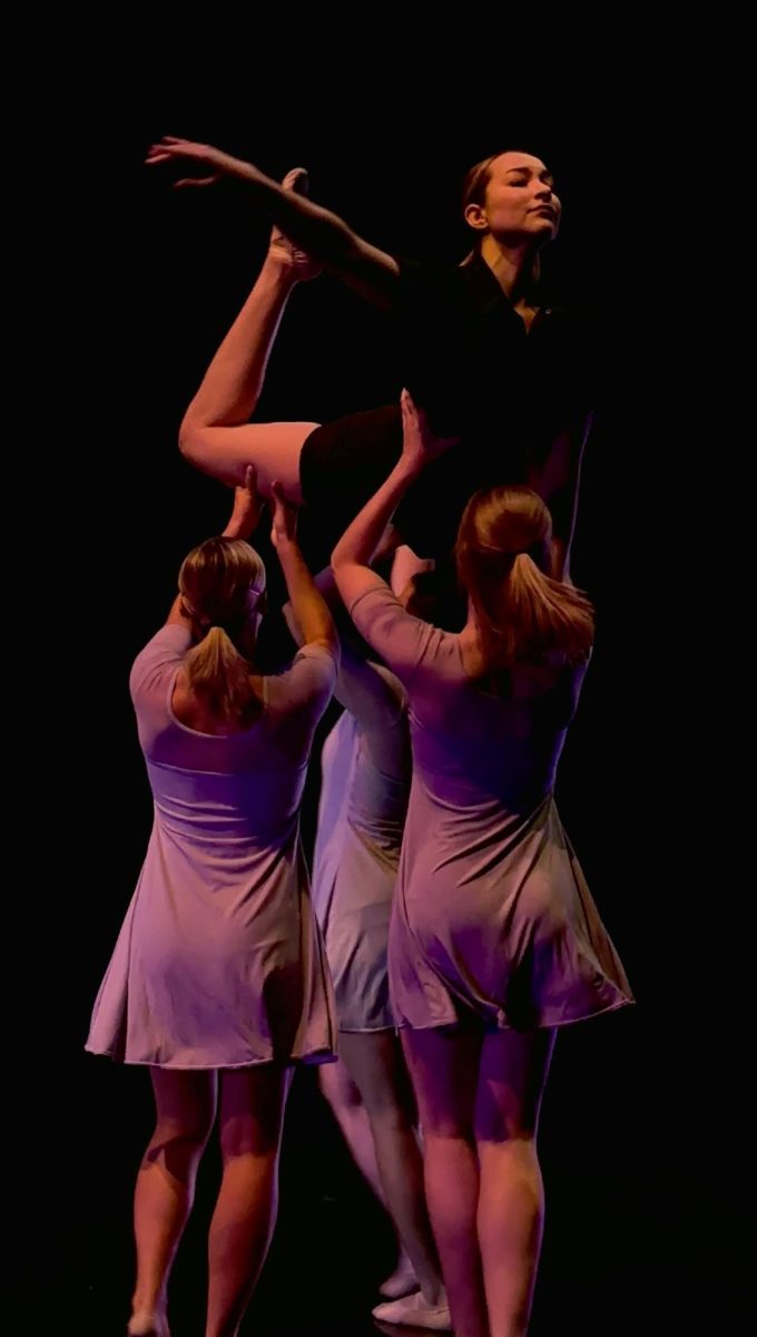 Dancers performing at the Emerson Black Box.