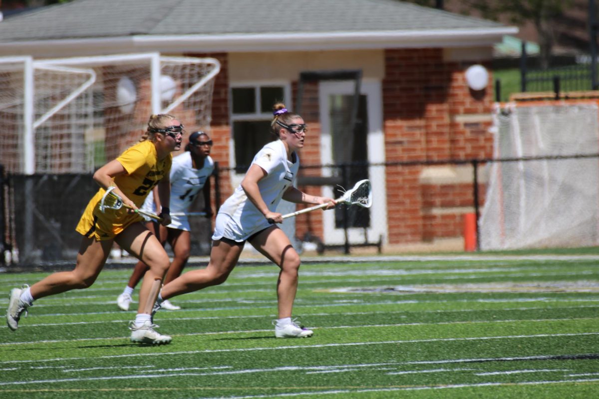 Lindenwood Lions women’s Lacrosse team members play against Kennesaw State University.