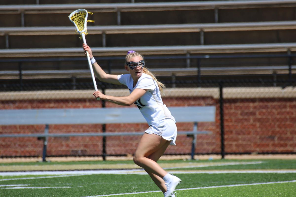 Andie McConnell prepares for a pass from a teammate in a game against Kennesaw State University.