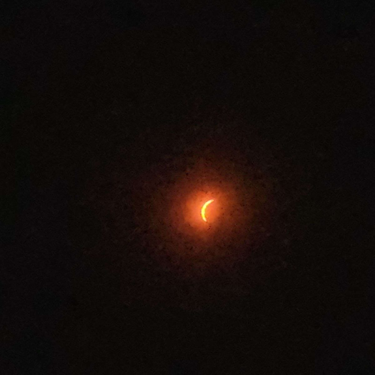 The Solar Eclipse at 1:44 p.m. in Clarkson, AR.